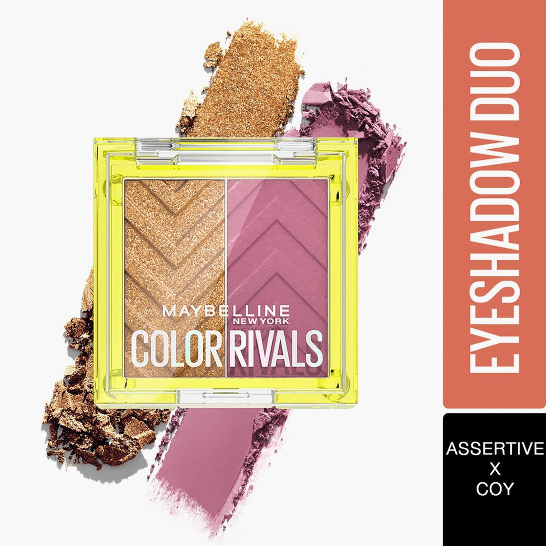 Maybelline New York Color Rivals Longwear Duo Eyeshadow Palette - Assertive X Coy (3 g)