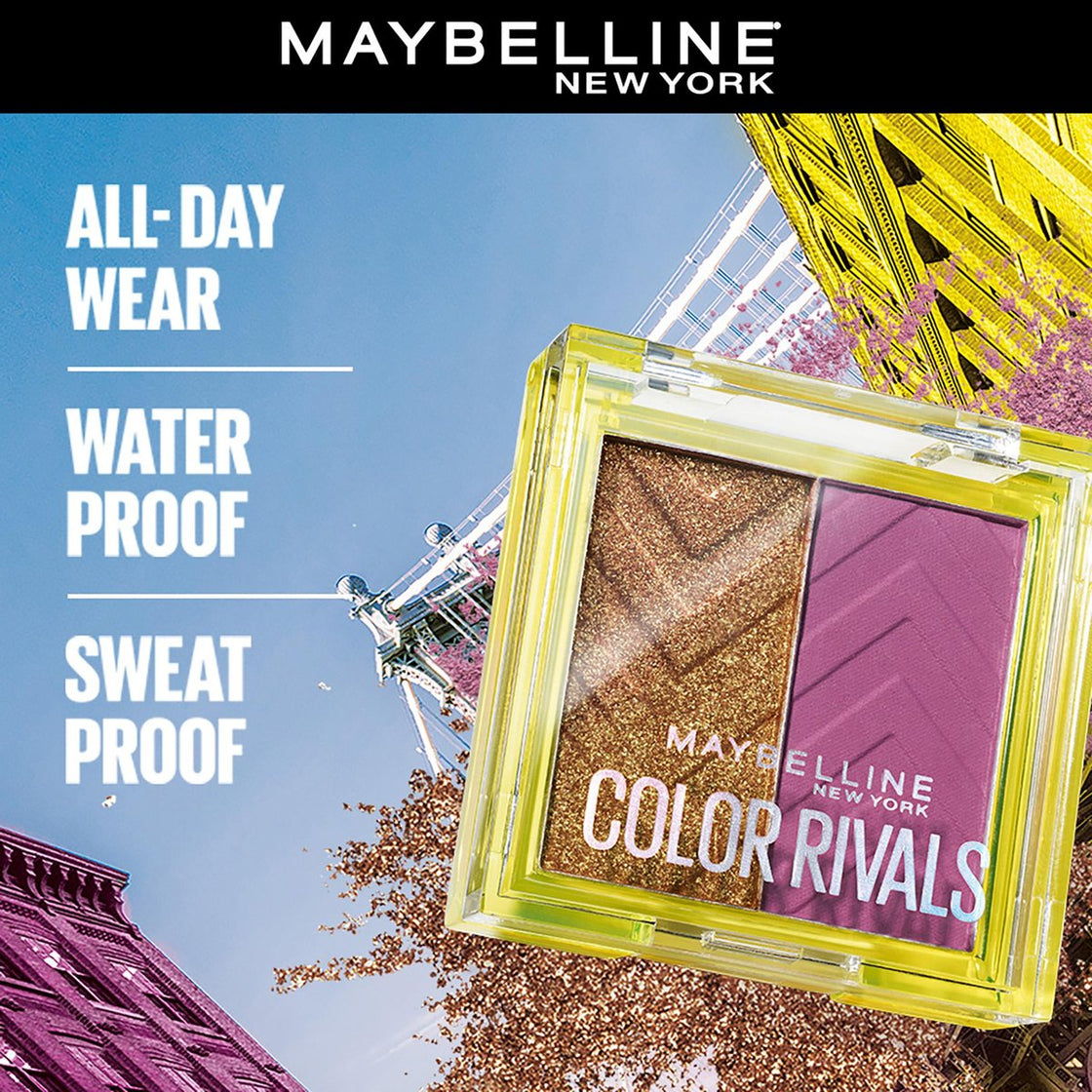 Maybelline New York Color Rivals Longwear Duo Eyeshadow Palette - Assertive X Coy (3 g)