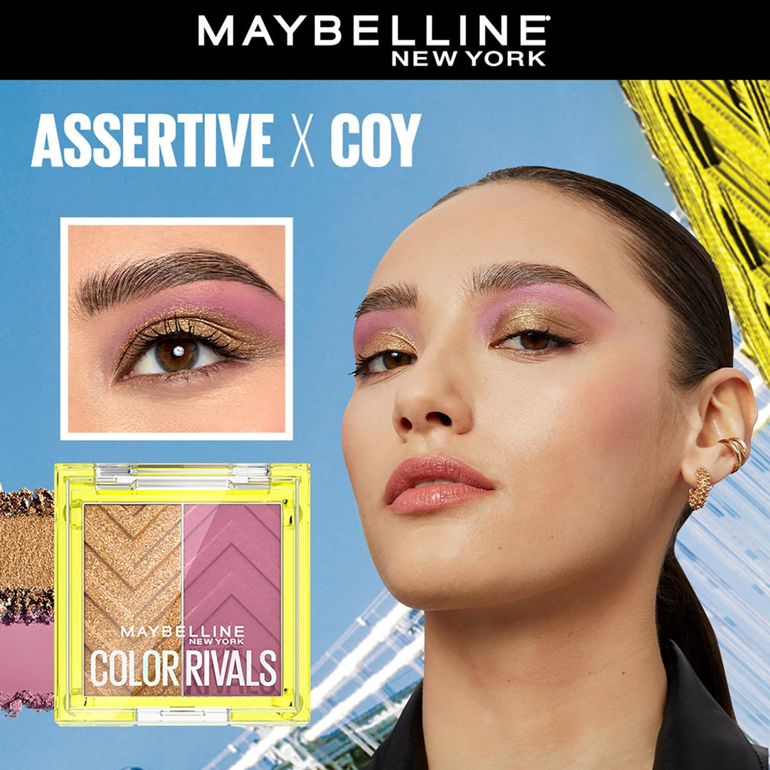 Maybelline New York Color Rivals Longwear Duo Eyeshadow Palette - Assertive X Coy (3 g)