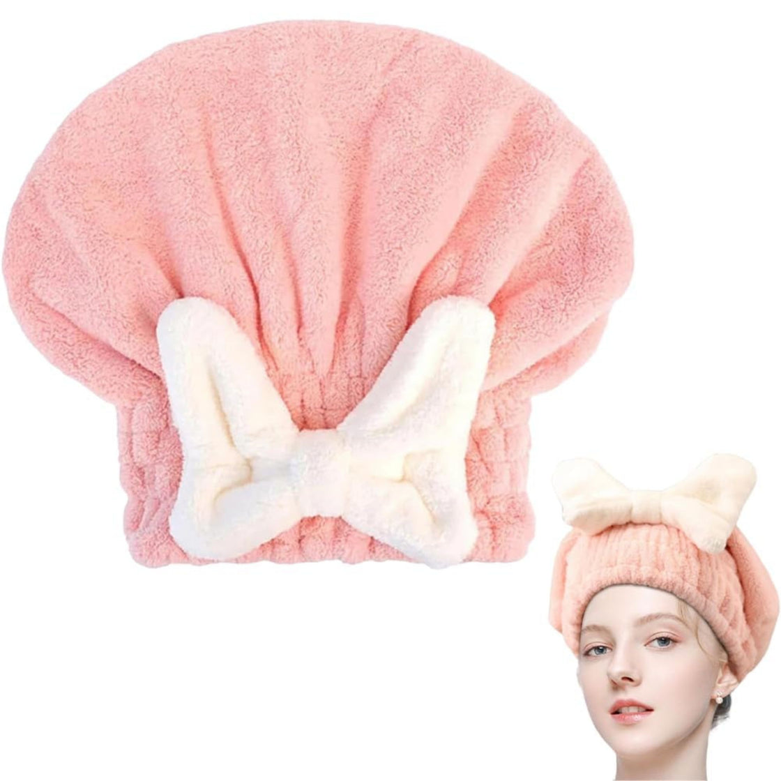 Allure Microfiber Hair Wrap Towel - Pink Hair Turban