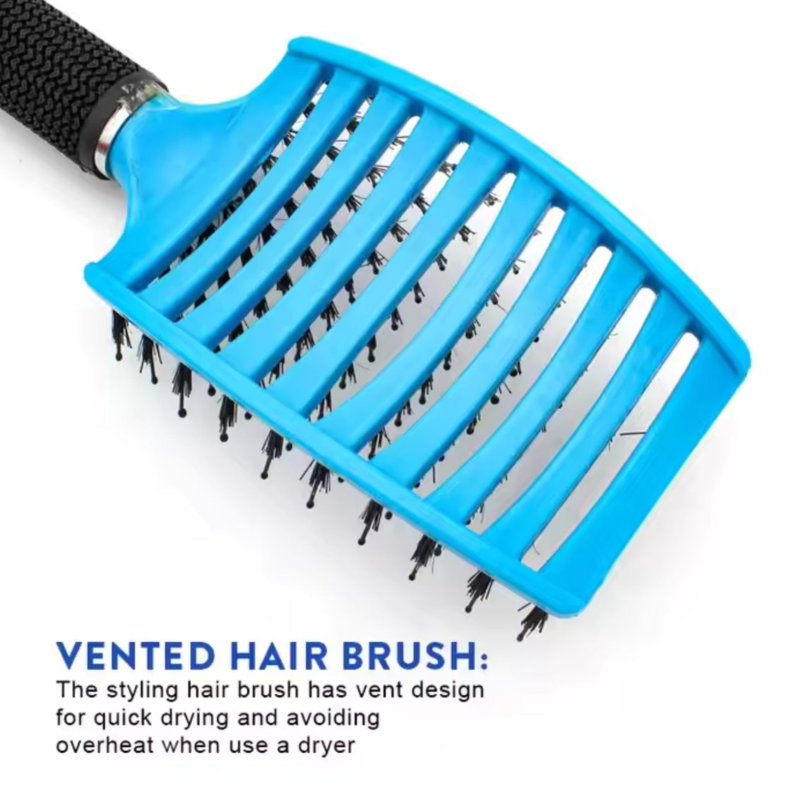 Allure Boar Bristles Detangling Hair Brush For Hair Styling - Assorted Colours