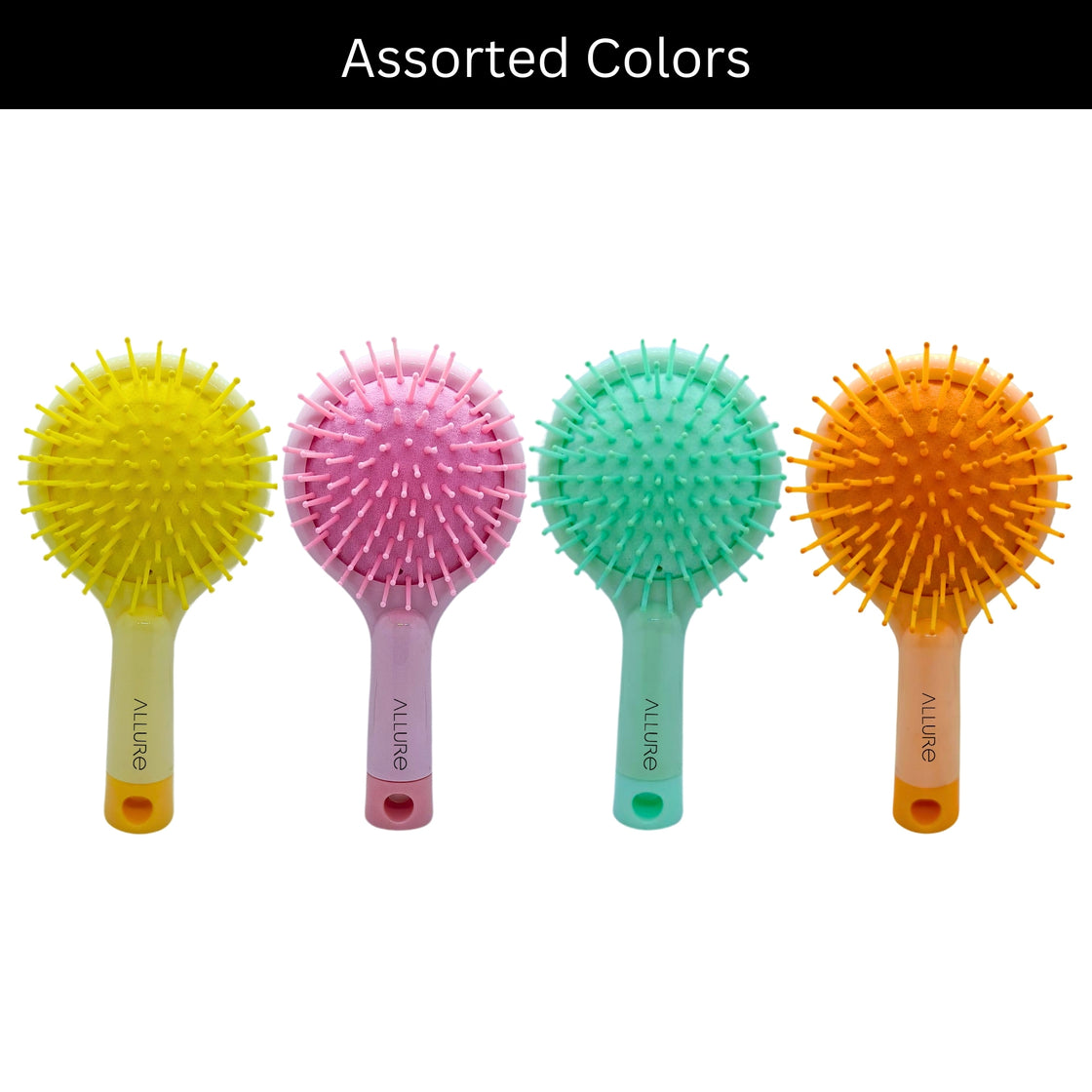 Allure Circle Kids Paddle Hair Brush With Mirror - Assorted Colour