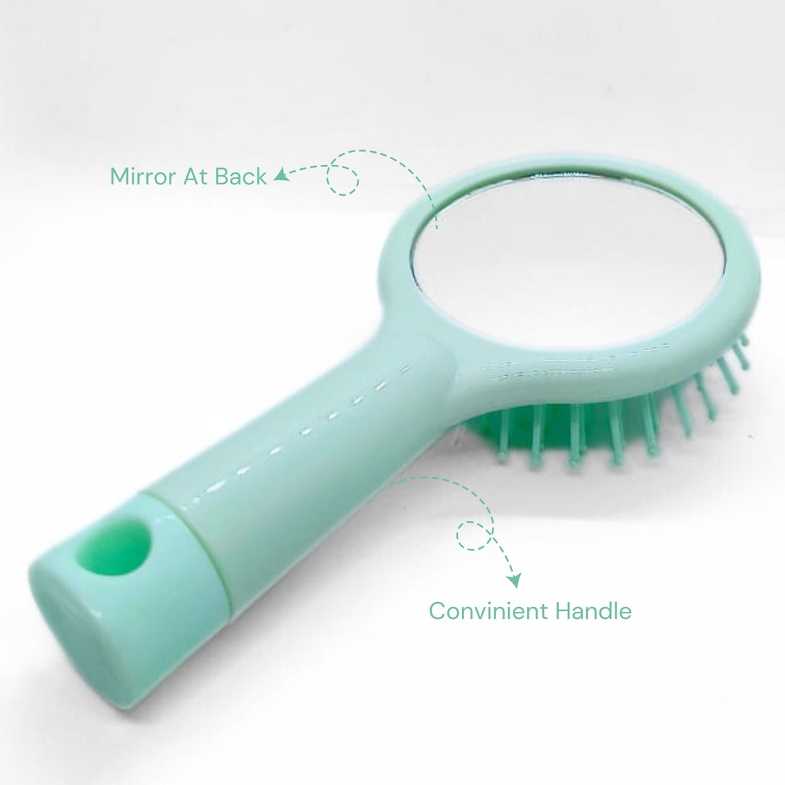 Allure Circle Kids Paddle Hair Brush With Mirror - Assorted Colour