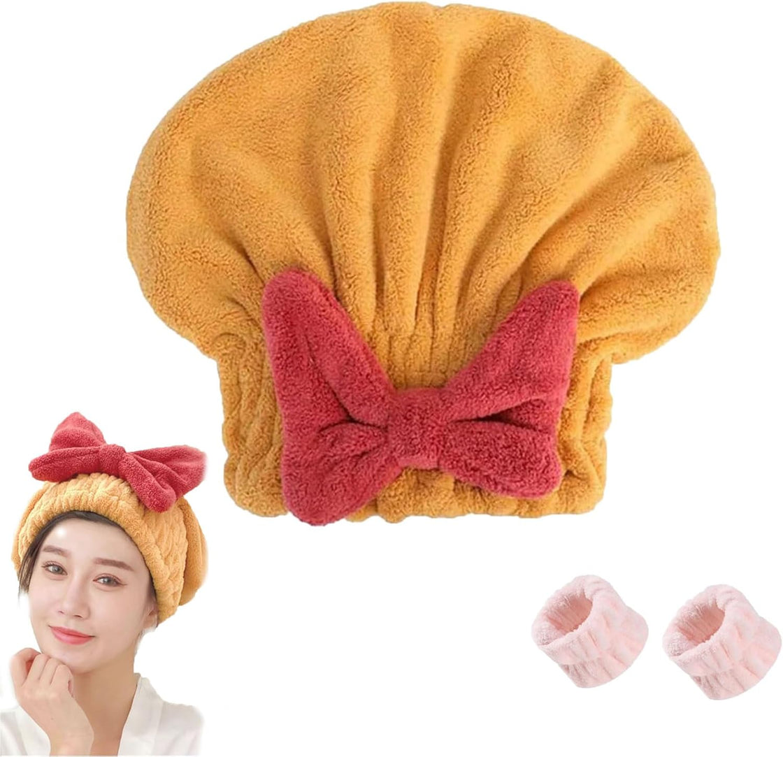 Allure Microfiber Hair Wrap Towel - yellow Hair Turban