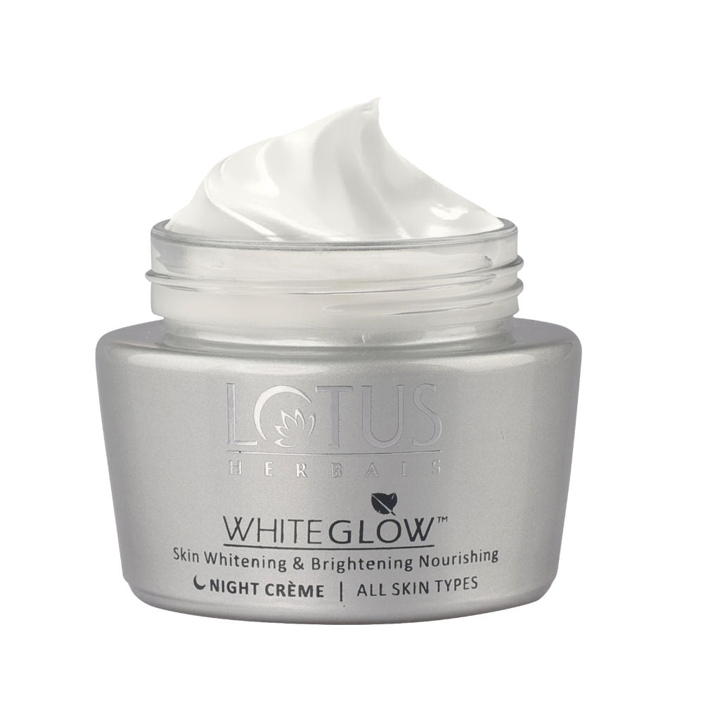 Lotus Herbals WhiteGlow Skin Whitening Brightening Nourishing Night Creme 60gm