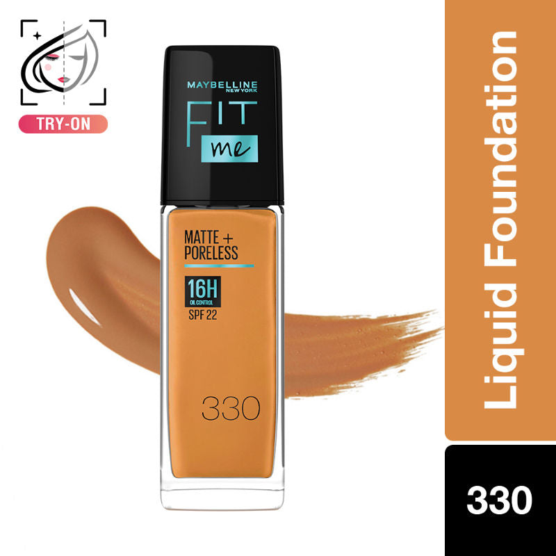 Maybelline New York Fit Me Matte+Poreless Liquid Foundation 16H Oil Control - 330 Toffee