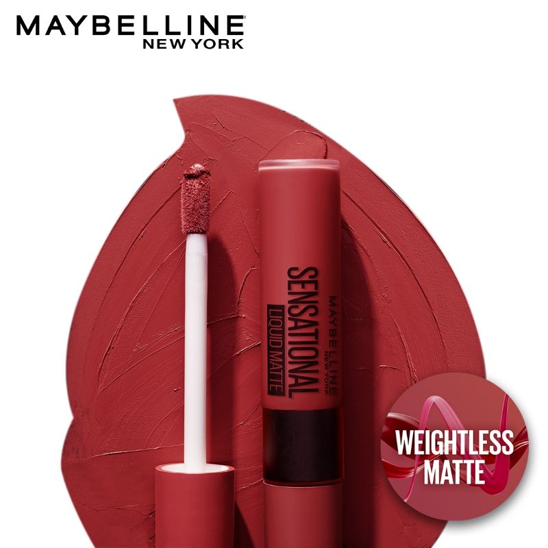 Maybelline New York Sensational Liquid Matte Lipstick - 03 Flush It Red