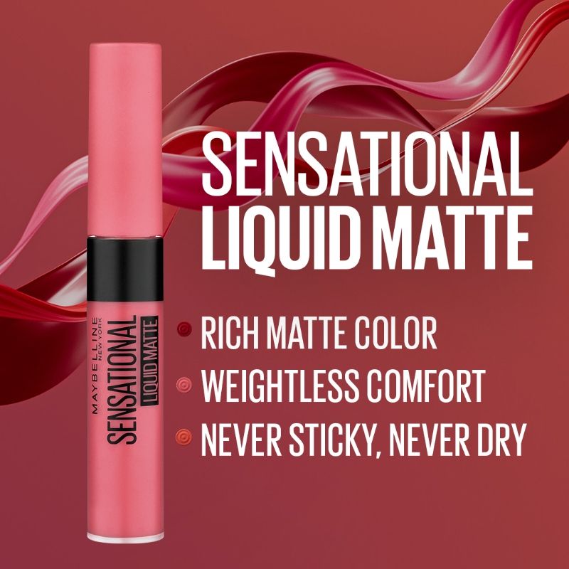 Maybelline New York Sensational Liquid Matte Lipstick - 04 Easy Berry