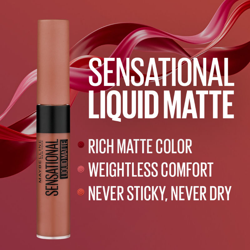 Maybelline New York Sensational Liquid Matte Lipstick - Bare It All