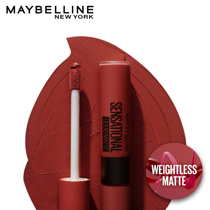 Maybelline New York Sensational Liquid Matte Lipstick - Stop On Red