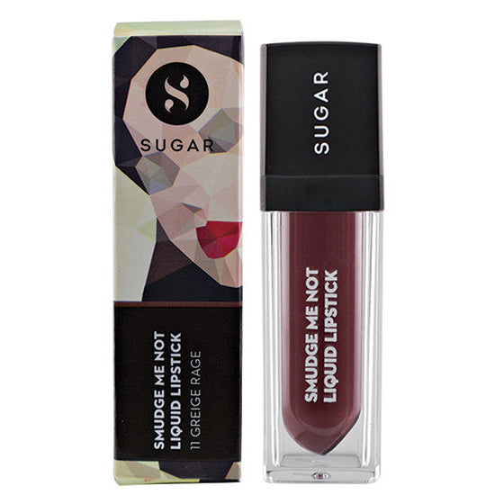 Sugar Smudge Me Not Liquid Lipstick - 11 Greige Rage (Greige Rose) (4.5Ml)-6