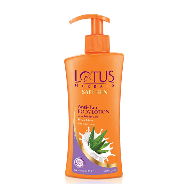 Buy Lotus Herbals Safe Sun Anti-Tan Body lotion SPF-25 Online in India -  Allure Cosmetics - Default Title - Allure