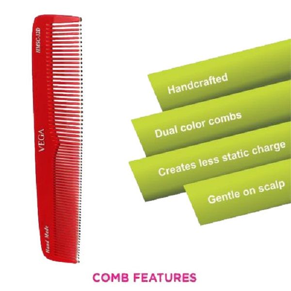 Vega Hmsc-32 D Graduated Dressing Comb (Color May Vary)-6