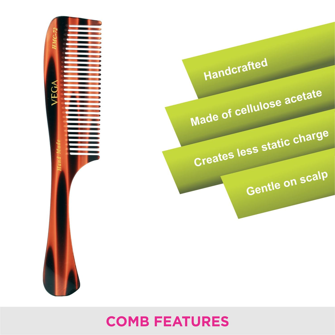 Vega Handcrafted Comb Hmc-72-4